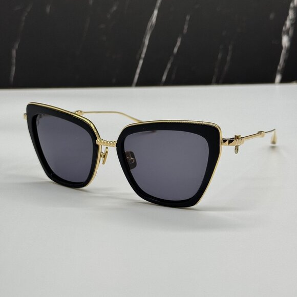 NEW VALENTINO VLS-165A BLACK GOLD BUTTERFLY SUNGLASSES VALENTINO